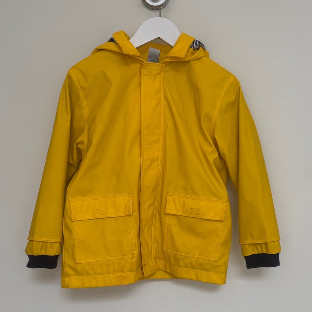 Petit Bateau Bright Yellow Kids Raincoat with Hood